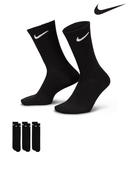 Svart - Nike Everyday Lightweight Socks 3 Pack (914206) | kr290