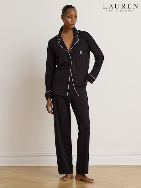 Noir - Lauren Ralph Lauren Cotton Long Sleeve Pyjamas Set