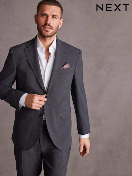 Grey Regular Fit Signature Italian Fabric Suit Jacket (914626) | €31