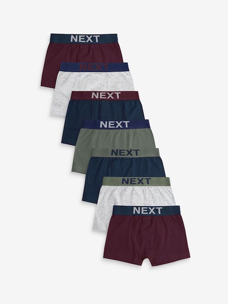 Plum/Navy 7 Pack Trunks (2-16yrs) (914775) | AED64 - AED81