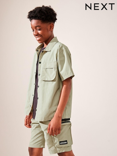 Neutral Short Sleeve Utility Shirt & Shorts Set (3-16yrs) (915328) | €14 - €17