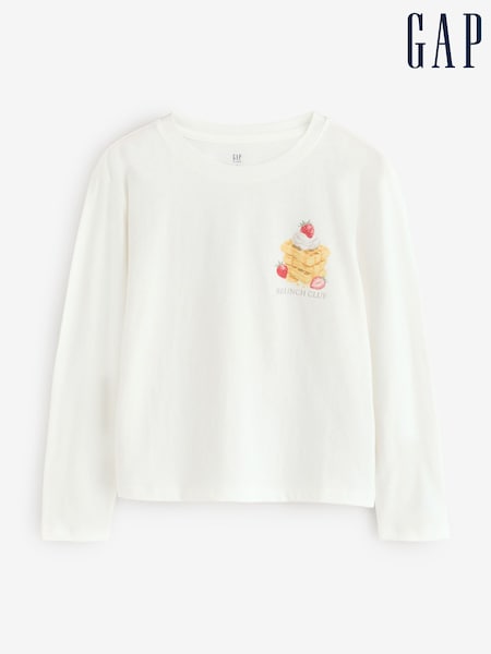 Crêpes au blanc - Gap Manches longues Graphic T-shirt (4-13yrs)
