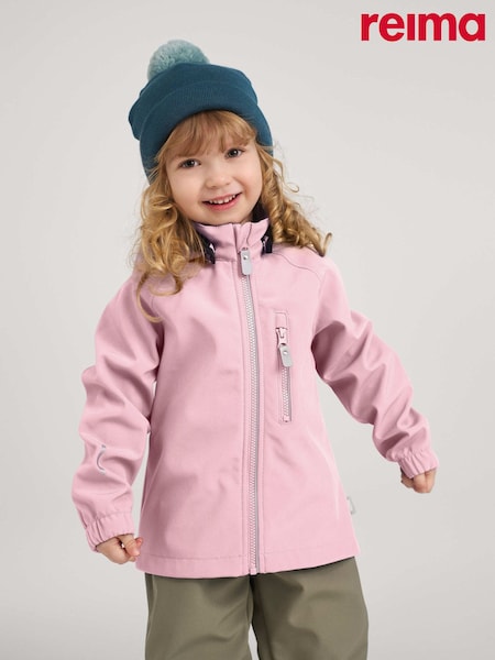 Pink - Reima Water Resistant Vantti Softshell Jacket