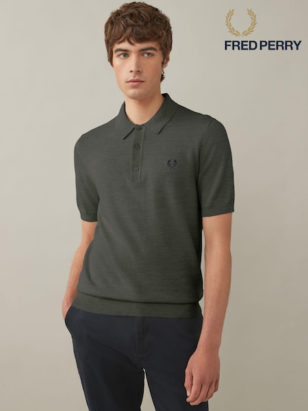 Fred Perry Merino Wool Blend Knitted Polo Shirt (916240) | €88