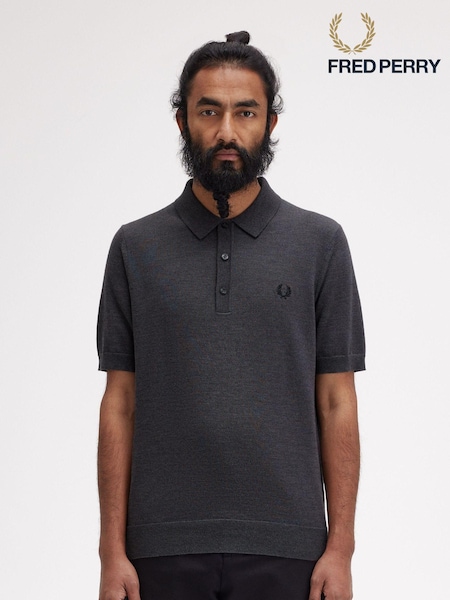Fred Perry Merino Wool Blend Knitted Polo Shirt (916248) | 421 SAR