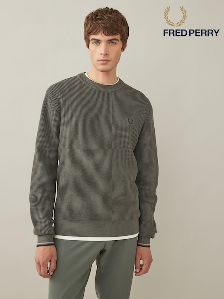 Fred Perry 100% Cotton Waffle Stitch Knitted Jumper (916336) | €89