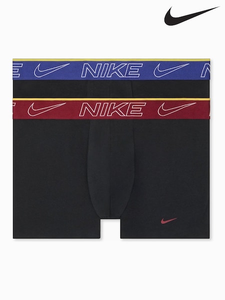 Black - Regular Nike Elite Cotton Stretch Boxer Trunks 2 Pack