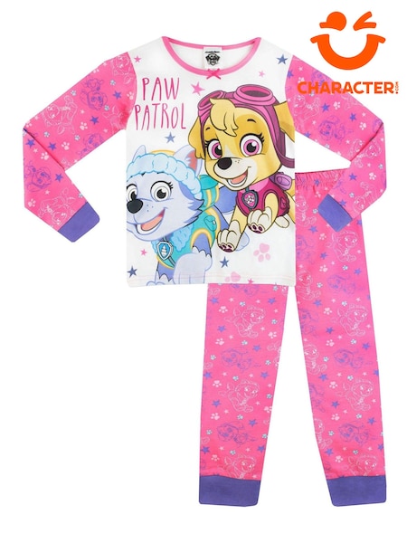 Character Pink Star Paw Patrol Printed Long Sleeve 100% Cotton Pyjamas (916966) | €21
