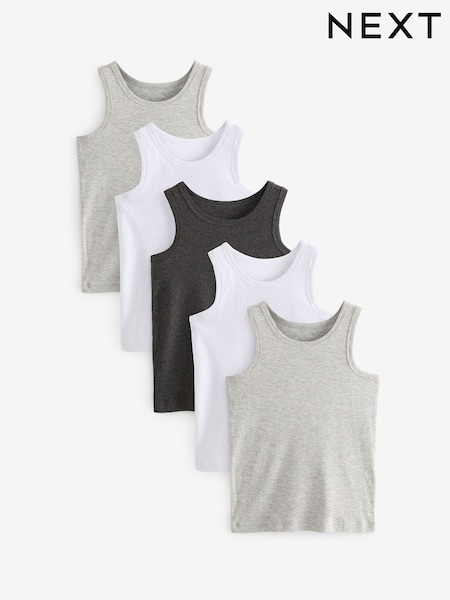 Harmaa - Vests 5 Pack (1.5-16yrs) (917887) | €18 - €25