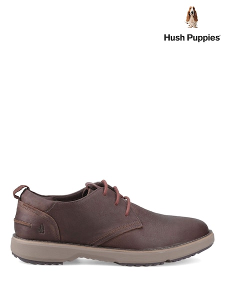 Brown - Regular Hush Puppies Scotty Lace Up Shoes