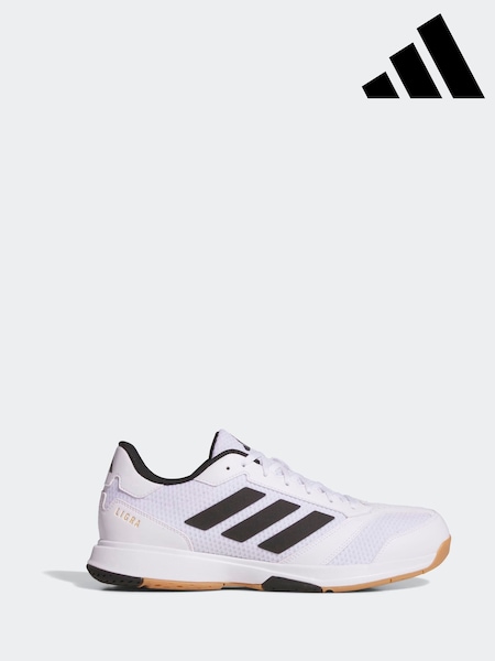 White - Regular Adidas Ligra 8 Indoor Shoes