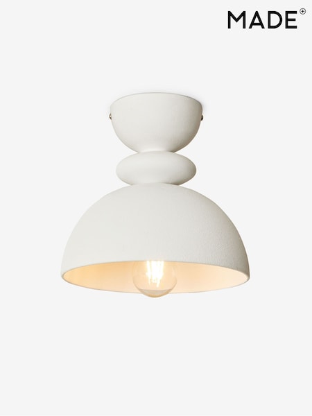 MADE.COM White Freyja Flush Ceiling Light (919088) | €80