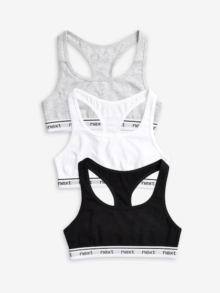 črna/siva - Racer Back Crop Tops 3 Pack (5-16yrs) (919536) | € 7 - € 10