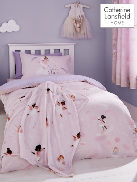 Catherine Lansfield Pink Dancing Fairies Reversible Duvet Cover Set (920053) | €19 - €30