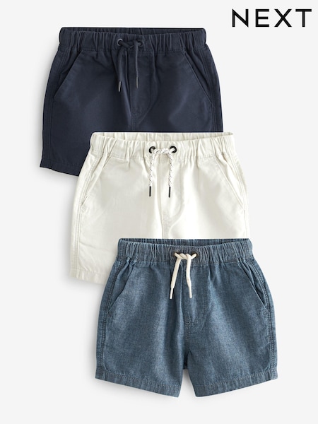 Classic Blues Pull On Shorts 3 Pack (3mths-7yrs) (920411) | AED76 - AED97