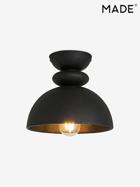 MADE.COM Black Freyja Flush Ceiling Light (920428) | €80