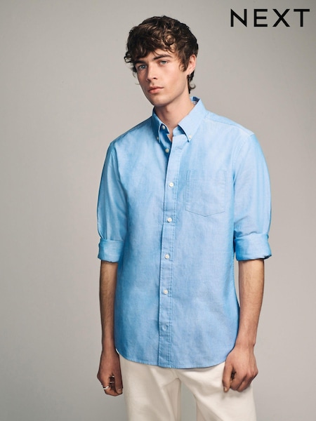 Light Blue Slim Fit Long Sleeve Oxford Shirt (921922) | €30