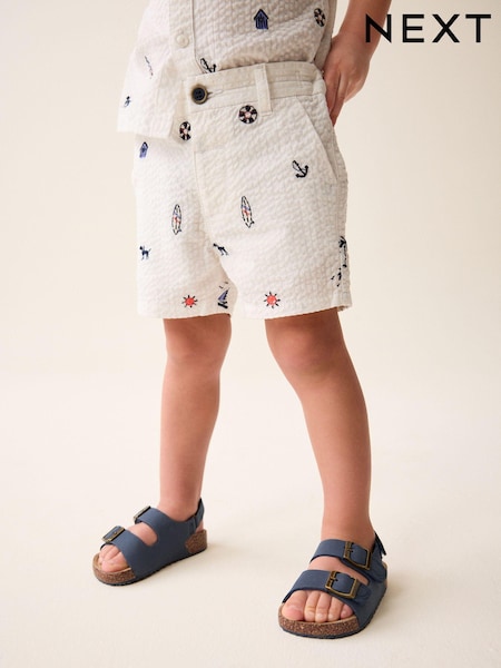 Bela - 100% Cotton All-Over Embroidered Chinos Shorts (3mths-7yrs) (921944) | € 9 - € 10