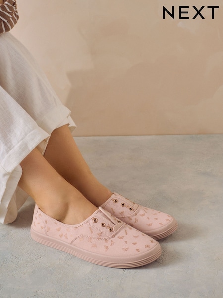 Imprimeu - Embroidered Forever Comfort® Laceless Canvas Slip-On Trainers (922112) | 121 LEI