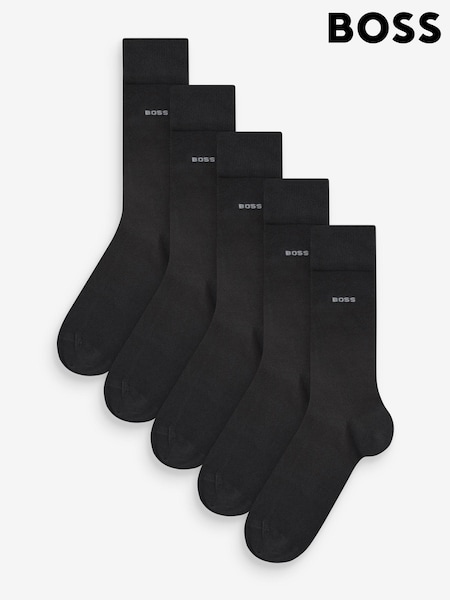 Черный - BOSS Cotton Blend Regular Length Socks 5 Pack (922449) | €52