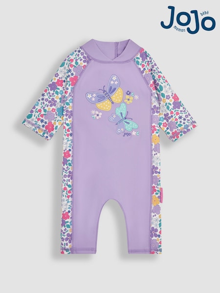 JoJo Maman Bébé Pastel Floral UPF 50 1-Piece Sun Protection Suit (922452) | €40
