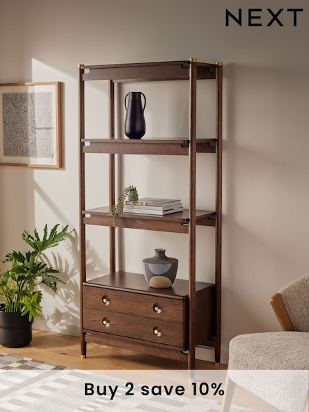 Dark Flinton Oak Veneer Storage Shelf (922952) | €975