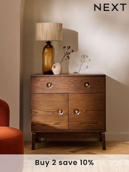 Dark Flinton Oak Veneer Small Sideboard (922988) | €750