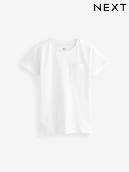 White Short Sleeve Plain T-Shirt (3mths-7yrs) (923087) | R$ 30 - R$ 50