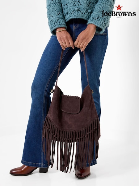Brown - Joe Browns Boho Suede Tassel Bag