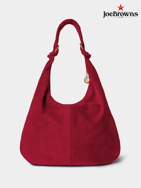 Red - Joe Browns Hobo Suede Shoulder Bag