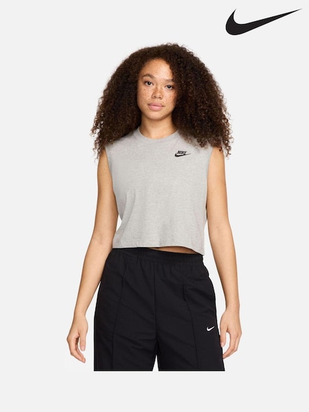 Nike Grey Club Cropped Sleeveless Top (923805) | €13