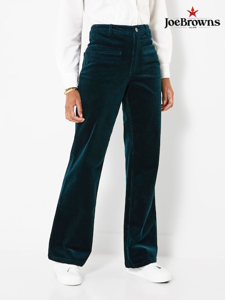 Green - Joe Browns Indie Cord Wide Leg Trousers