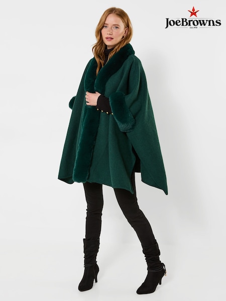 Verde - Joe Browns Ellory Faux Fur Wrap Cover-up