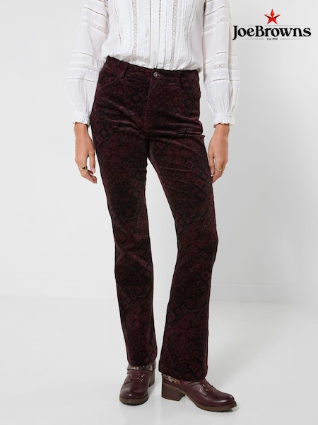 بني - Joe Brown -s Printed Moleskin Trousers