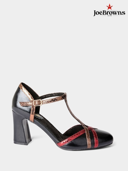 Crno - Joe Browns Vintage Time T-bar Shoes