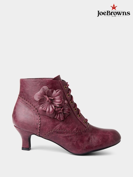 أحمر - بوت بارتفاع الكاحل Flora Fancy من Joe Browns