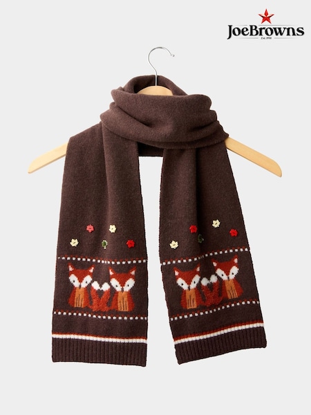 Қоңыр - Joe Brown -s Cosy As A Fox Knitted Scarf