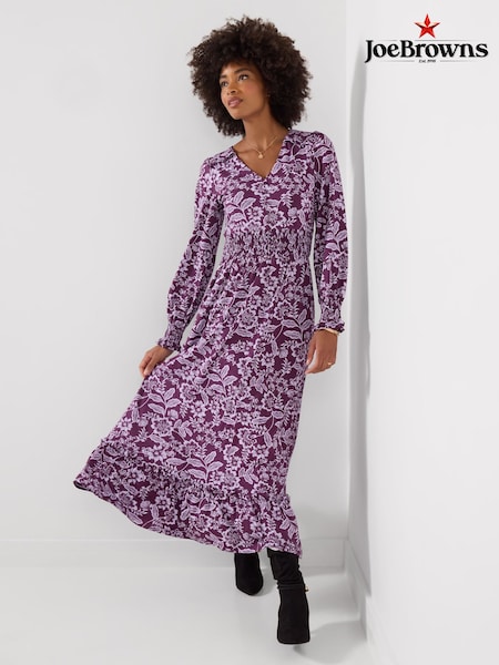 Күлгін - Joe Browns Thea ұзын жеңді жейде максимум көйлек
