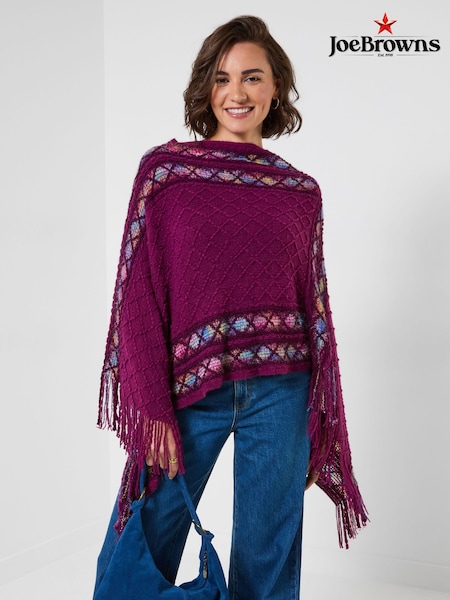 Purple - Joe Browns Everyday Style Poncho