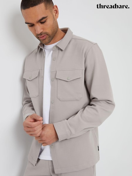 Threadbare Ecru Luxe Button Through Twill Shacket (924531) | €59