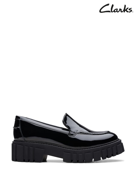 Temna črna lakota - Clarks Page Loafers (925135) | € 99