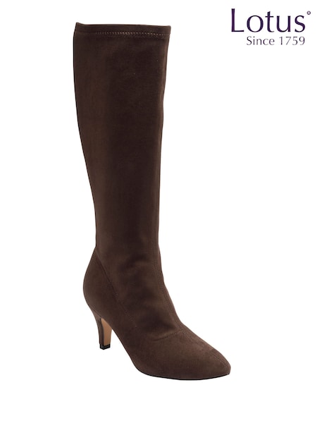 Brūna krāsa - Lotus Textile Knee-high Boots