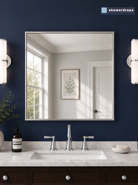 Showerdrape Paddington Chrome Framed Square Mirror