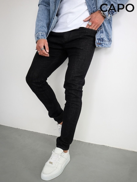 أسود - Regular Capo Capo Slim Fit Denim Jeans