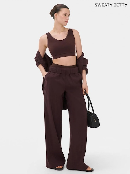 Marrón - Sweaty Betty Power Scoop Side Tape Bra