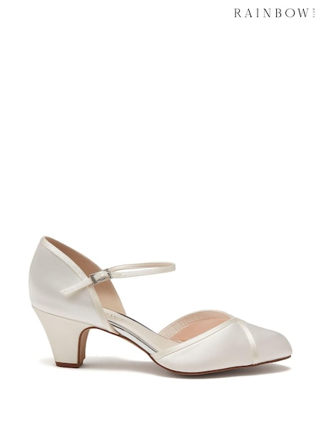 Rainbow Club Cream Wedding Wide FIt Shirley Bridal Satin Shoes (925724) | AED288