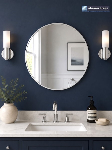 Showerdrape Woolwich Chrome Framed Round Mirror