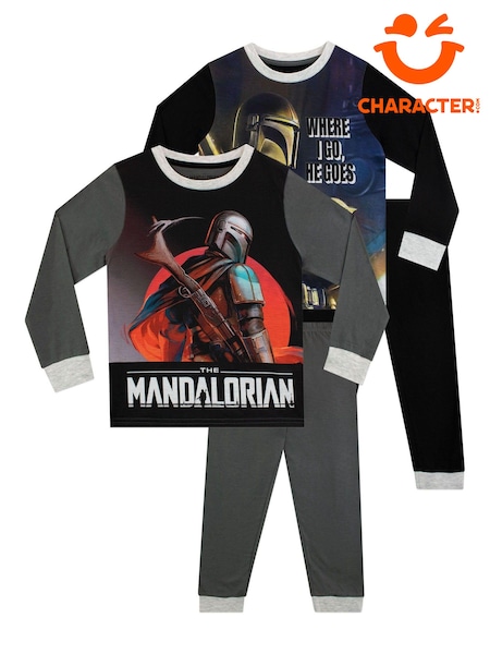 Character Grey Star Wars The Mandalorian 100% Cotton Pyjamas 2 Pack (925976) | 74 QAR