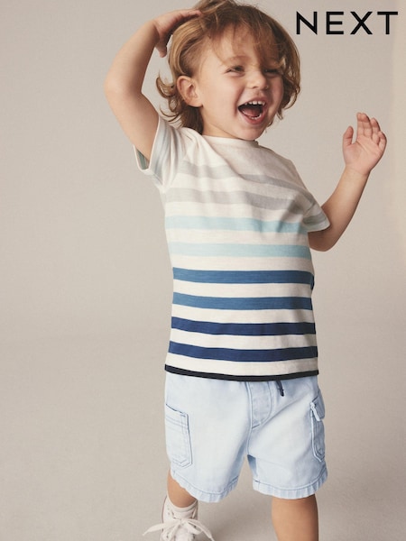 Bleach Cargo Pull-On Denim Shorts (3mths-7yrs) (926135) | €8 - €10