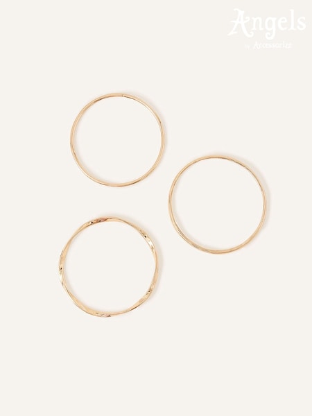 Accessorize Gold Tone Twist Bangles 3 Pack (926987) | €20